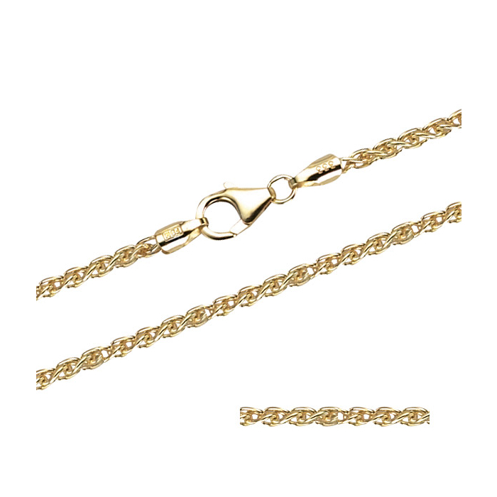 2,5 mm 45 cm 333 - 8 Karat Gold Halskette Zopfkette massiv Gold hochwertige Goldkette  9,3 g