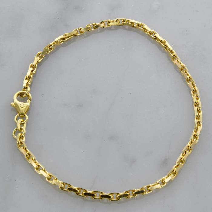 Ankerkette diamantiert Länge 18,7cm - Breite 2,5mm - 333-8 Karat Gold