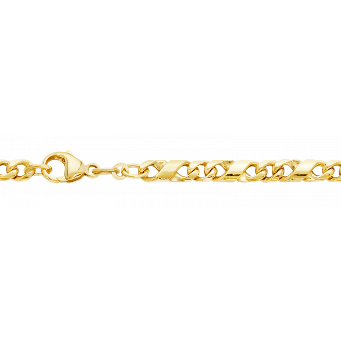 4,9 mm 21 cm 585 - 14 Karat Gold Armkette Dollar Kette massiv Gold hochwertige Goldkette 14,9 g