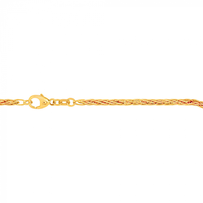 Goldkette Zopfkette Länge 45cm - Breite 2,1mm - 585-14 Karat Gold