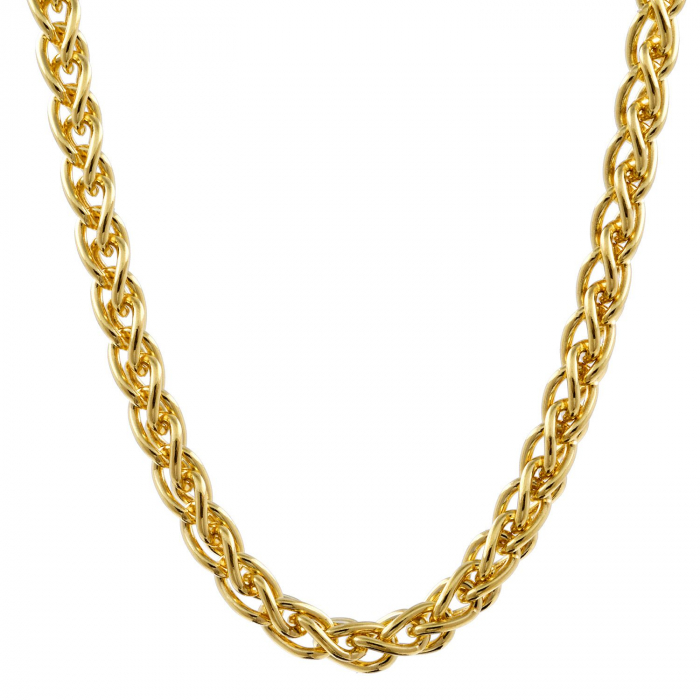 2,1 mm 585 - 14 Karat Gold Halskette Zopfkette massiv Gold hochwertige Goldkette  - Länge nach Wahl