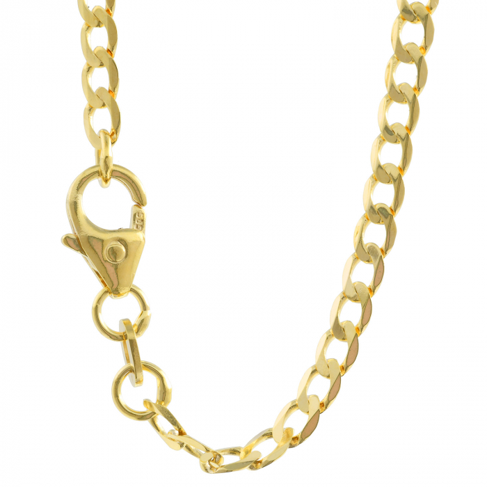 3,3 mm 585 - 14 Karat Gold  massive Goldkette Panzerkette 45/50/55/60/70 cm - elegante Goldkette Damen und Herren Juwelier Qualität - Made in Germany
