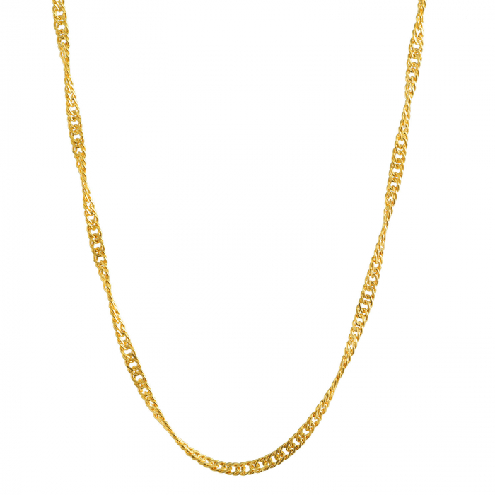 Goldkette Singapurkette Länge 42cm - Breite 1,0mm - 585-14 Karat Gold
