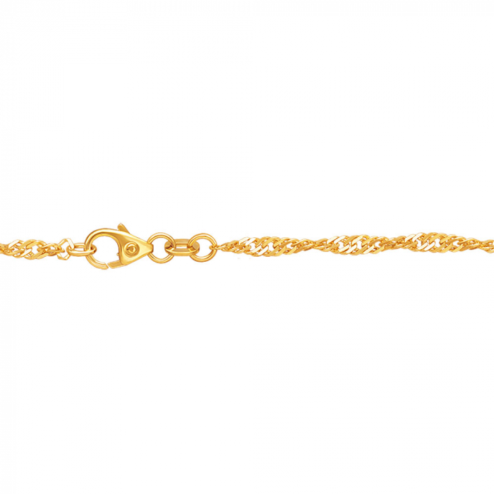 Goldkette Singapurkette Länge 19cm - Breite 2,4mm - 585-14 Karat Gold