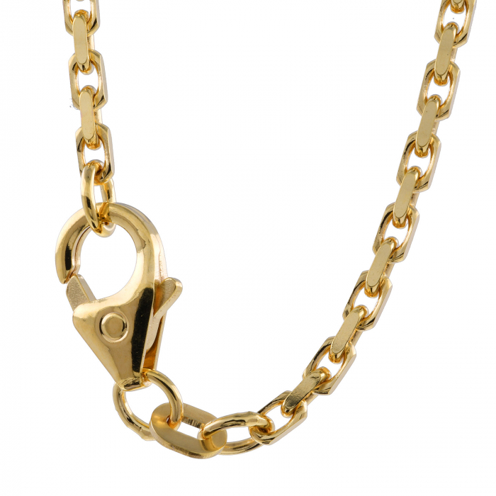 Ankerkette diamantiert Halskette Breite 1,8 mm - 585 - 14 Karat Gold