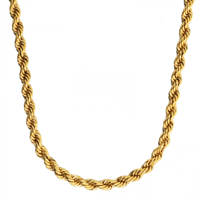 5,4 mm 50 cm 585 - 14 Karat Gold Halskette Kordelkette massiv Gold hochwertige Goldkette  21,6 g