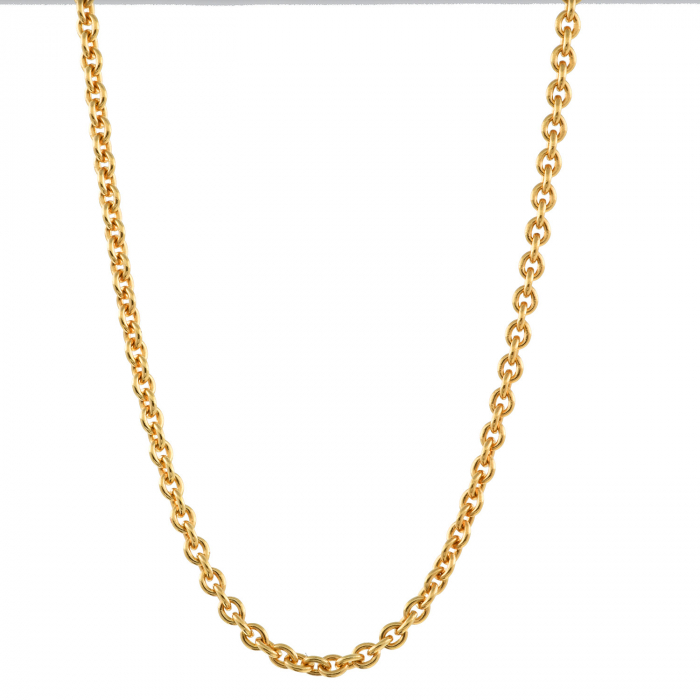 1,1 mm 60 cm 750 - 18 Karat Gold Halskette Ankerkette rund massiv Gold hochwertige Goldkette  3,5 g
