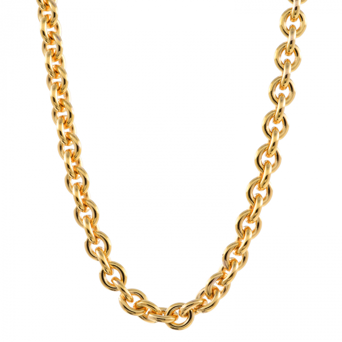 2,4 mm 50 cm 750 - 18 Karat Gold Halskette Ankerkette rund massiv Gold hochwertige Goldkette 9,8 g