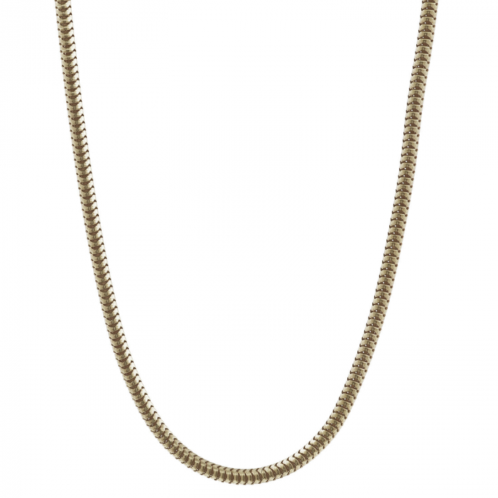 1,4 mm 42 cm 750 - 18 Karat Weißgold Schlangenkette rund massiv Gold hochwertige Goldkette  6,1 g