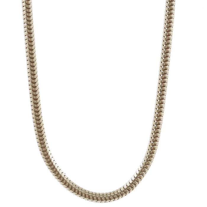 1,9 mm 45 cm 585 - 14 Karat Weißgold Schlangenkette rund massiv Gold hochwertige Goldkette  10,3 g