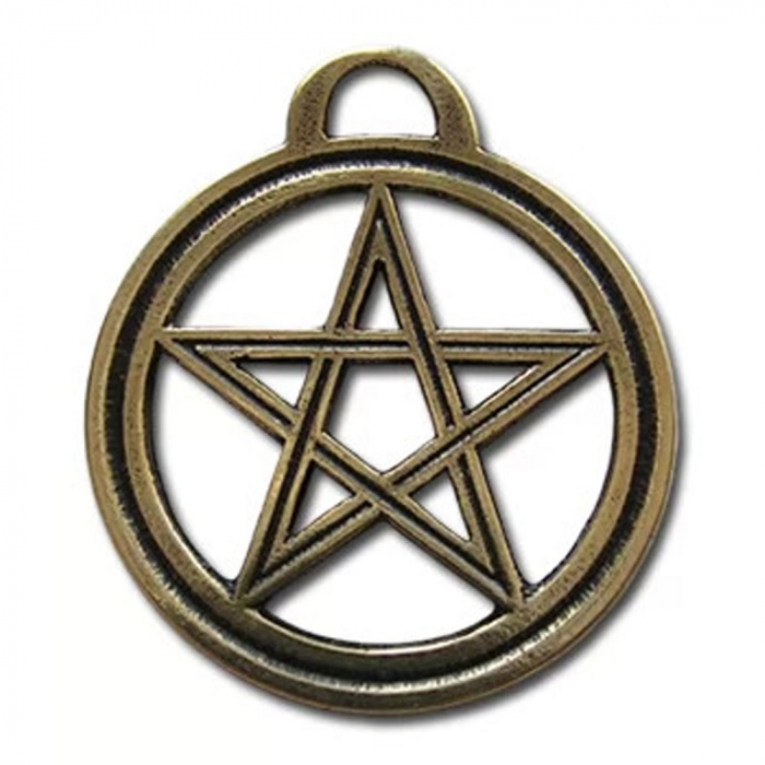 Pentagramm aus Messing Anhänger Schmuck Fünfstern Hexenstern