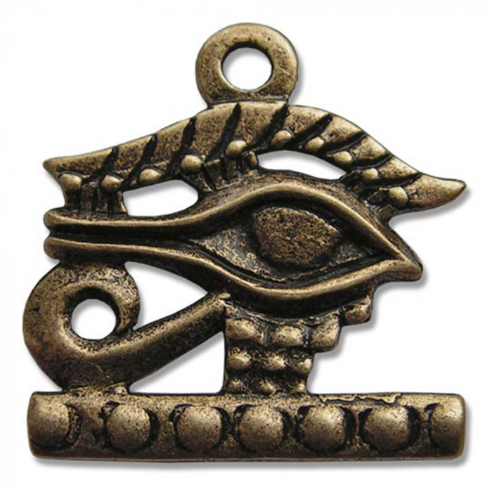 Udjat- Auge aus Bronze Anhänger Schmuck - Ägyptisch , Horusauge -