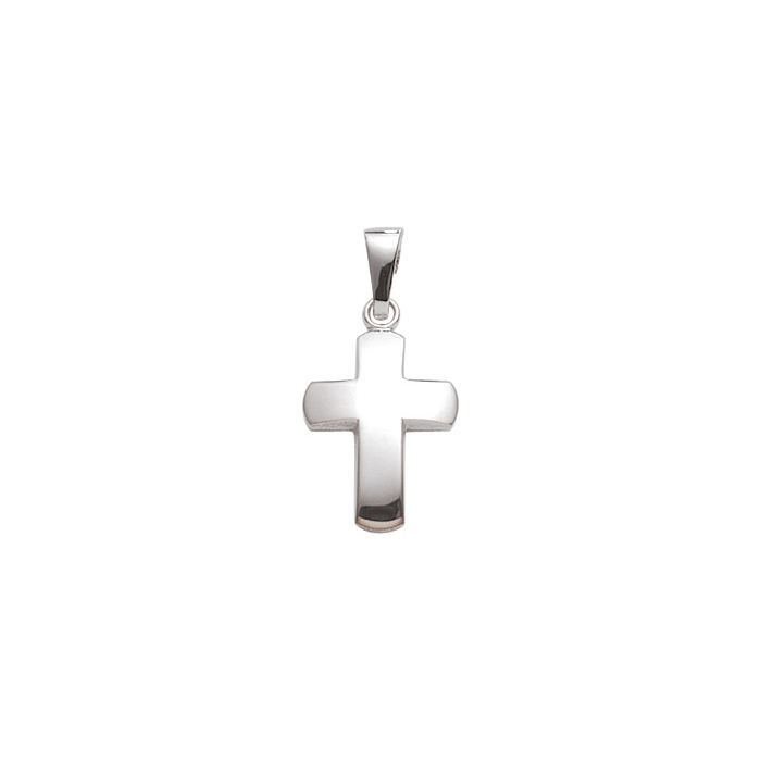 Anhänger Kreuz aus massiv 333 - 8 kt Weißgold