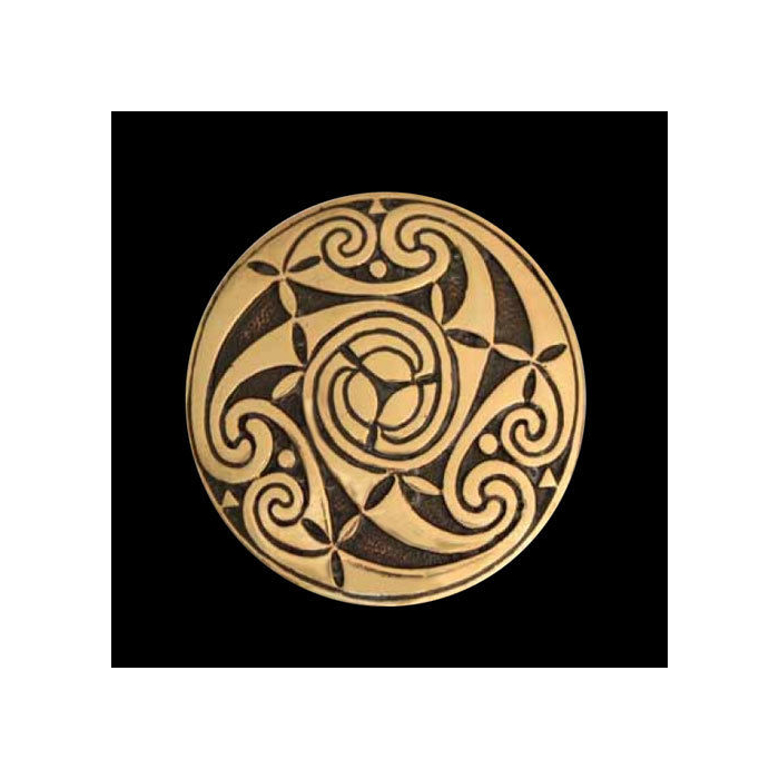Triskelenschild Bronze Anhänger Schmuck gross - Keltische Knoten - 45mm Durchmesser