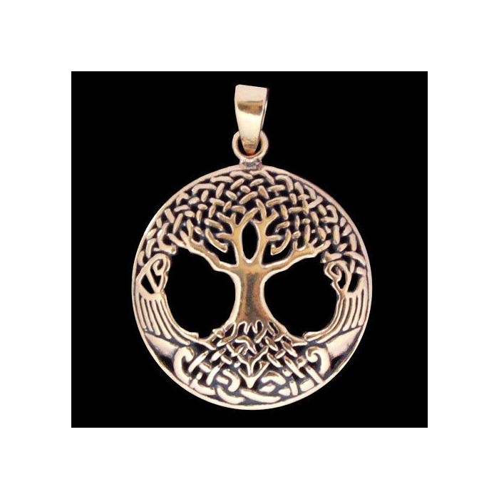 Keltischer Lebensbaum Bronze Anhänger Schmuck gross - Lebensbaum - 26mm Durchmesser
