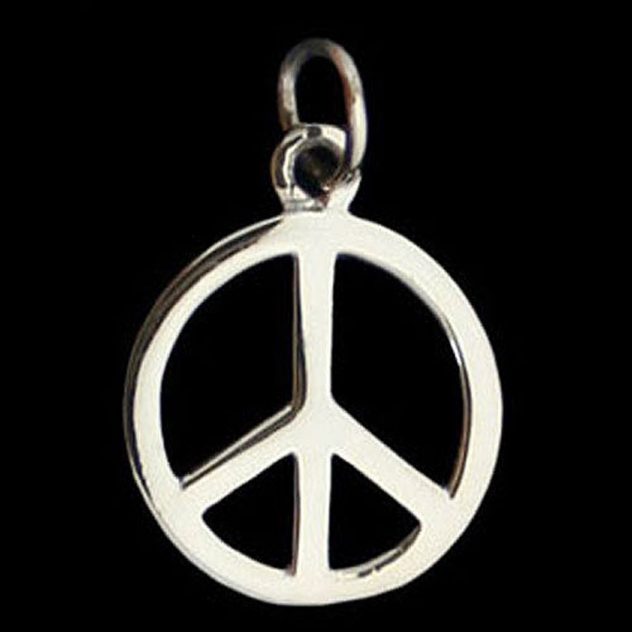 Peace Friedens Zeichen  Anhänger 925er Silber Durchmesser 13mm