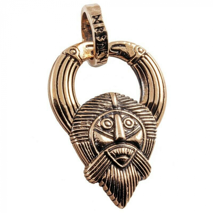 Odin-Anhänger Krieger Gottheit Runen Bronze Anhänger Schmuck Wikinger Vikings