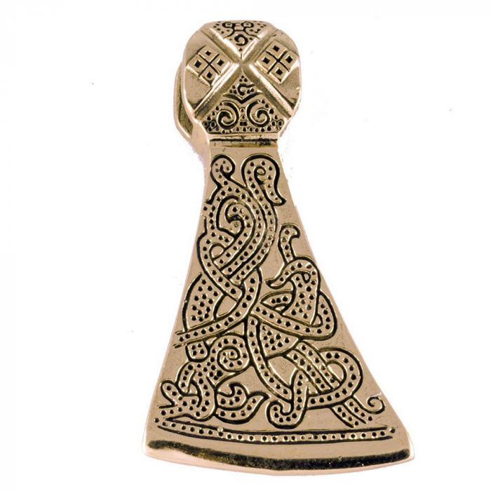 Axt Amulett Wikinger Schmuck Anhänger Zinn Bronze - Wikinger - 3 x 5,5 cm