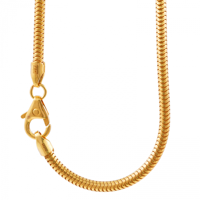 2,5 mm 55 cm 585 - 14 Karat Gold Halskette Schlangenkette rund massiv Gold hochwertige Goldkette 15,3 g