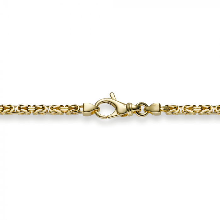 Goldkette Königskette Länge 19cm - Breite 2,5mm - 585-14 Karat Gold