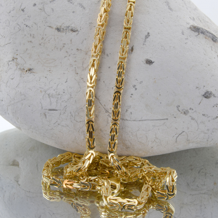 3,0 mm 45 cm 585 - 14 Karat Gold Halskette Königskette massiv Gold hochwertige Goldkette 26,6 g