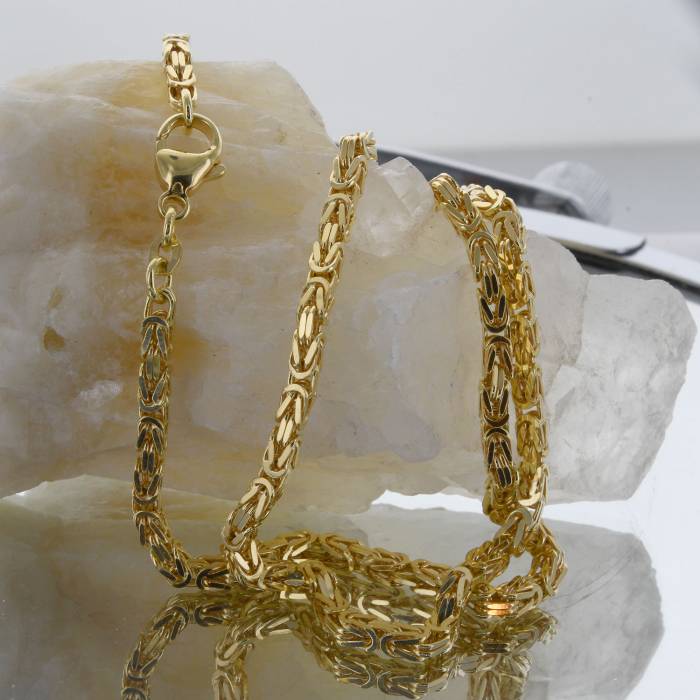 3,0 mm 50 cm 750 - 18 Karat Gold Halskette Königskette massiv Gold hochwertige Goldkette 34 g