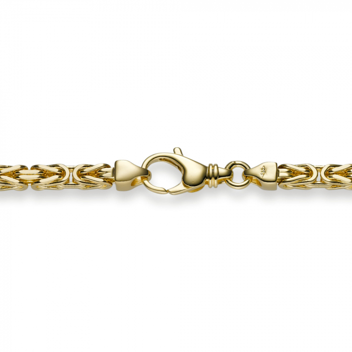 3,5 mm 21 cm 585 - 14 Karat Gold Halskette Königskette massiv Gold hochwertige Goldkette 19,5 g