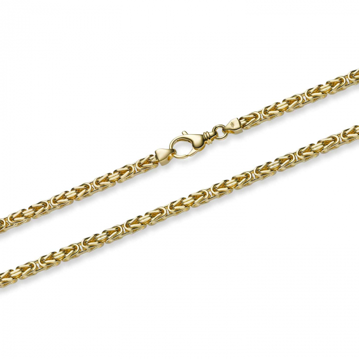 Goldkette Königskette Länge 45cm - Breite 3,5mm - 585-14 Karat Gold