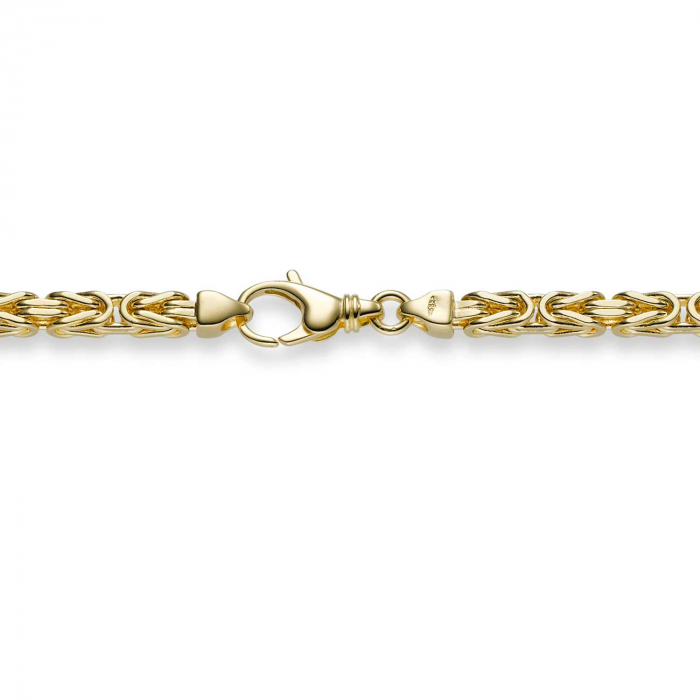 Goldkette Königskette Länge 19cm - Breite 4,0mm - 585-14 Karat Gold