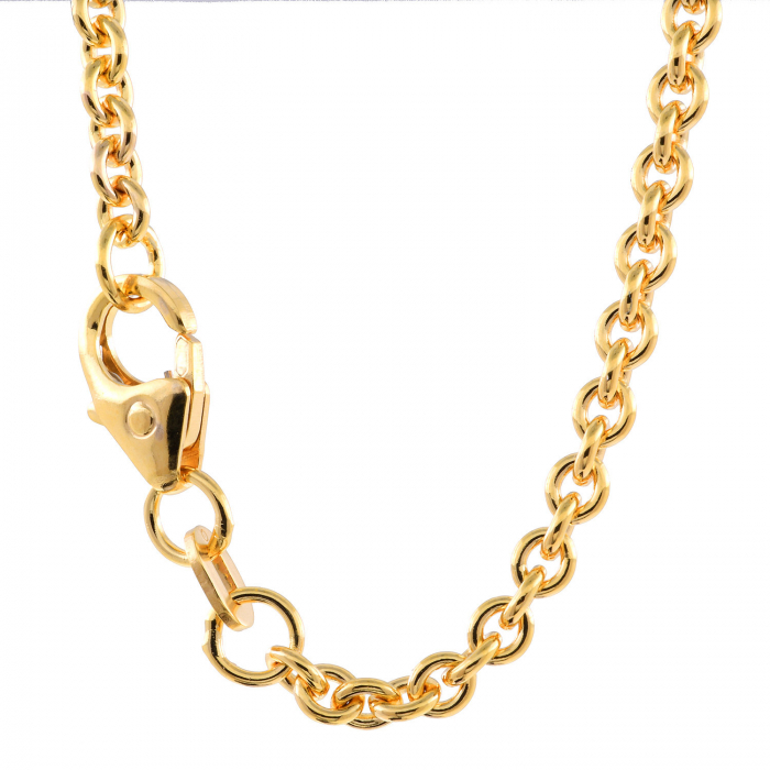 Ankerkette rund Halskette Breite 4,0 mm - 750 - 18 Karat Gold Auswahl Vaterartikel