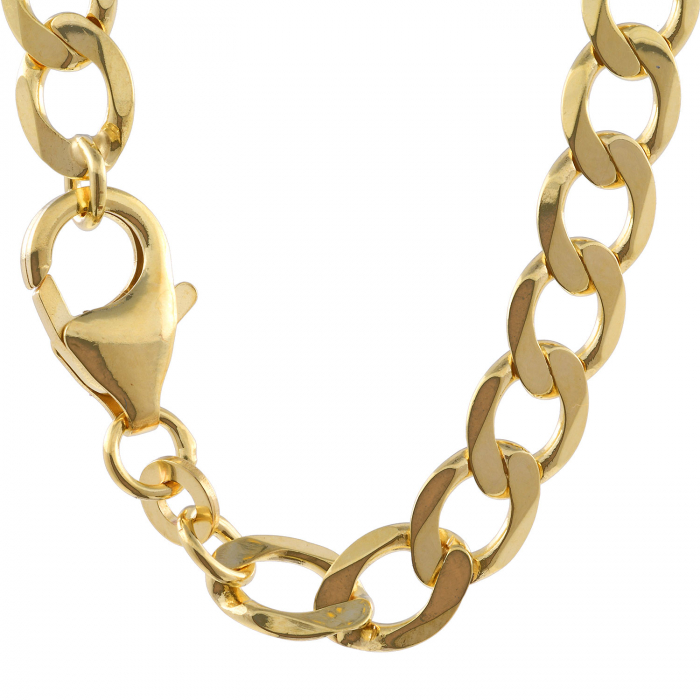 Goldkette Panzerkette Länge 50cm - Breite 5,8mm - 333-8 Karat Gold 60 cm