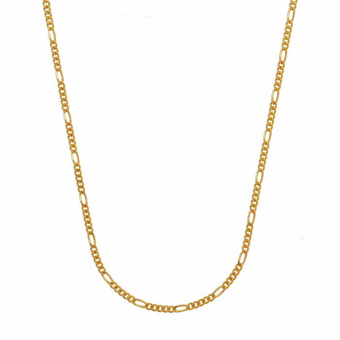 Goldkette Figarokette Länge 42cm - Breite 1,1mm - 585-14 Karat Gold
