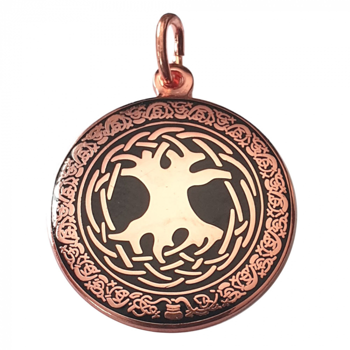 Keltischer Lebensbaum Amulett Red Moon Talisman: 25 mm