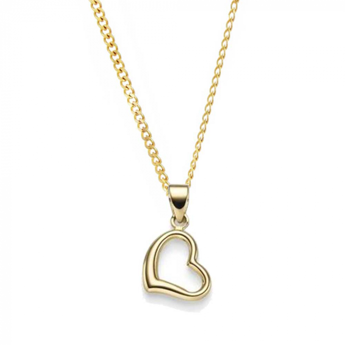 Anhänger Herzchen 585 14 Karat Gold mit massiver Goldkette 1,1 mm 585-14 Karat Gold Juwelier Qualität