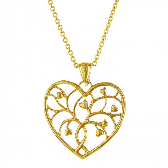 Anhänger Liebesherz 585 14 Karat Gold mit massiver Goldkette 1,1 mm 585-14 Karat Gold Juwelier Qualität