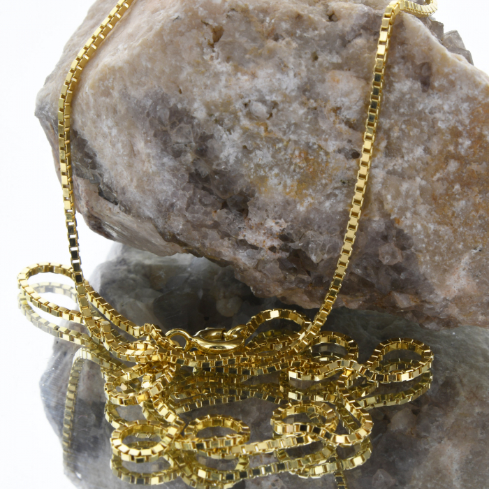 1,2 mm 585 - 14 Karat Gold Halskette Venezianerkette massiv Gold hochwertige Goldkette  - Länge nach Wahl