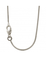 18.95 1,2 mm Silber Halskette Schlangenkette diamantiert massiv 925 Sterlingsilber - Länge nach Wahl 907-BE-SD-12-Silber-SET Alle Halsketten aus Silber