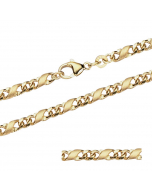 2423.95 Goldkette Dollar Kette Länge 50cm - Breite 4,9mm - 333-8 Karat Gold 907.P003.20053.13.50.0.BIL2 Halsketten aus 333 - 8 Karat Gold
