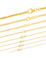117.95 Ankerkette rund Halskette 585 - 14 Karat Gold Auswahl 907-ARUND-585-SET-PL Ankerketten rund aus Gold
