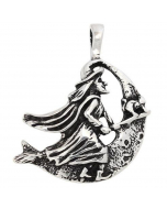 27.95 Hexe Schmuck Anhänger 925er Silber - Hexen - 32x29mm 900-AM23 SIGO2023
