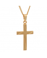 186.95 Anhänger Kreuz mit massiver Goldkette 1,1 mm 333-8 Karat Gold 904-KR126597-333-11-PL Goldketten