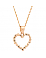 367.95 Anhänger Kügelchen Herz mit 1,1 mm Goldkette 585-14 Karat Gold 998.626.00218.1.KS-SET Goldketten