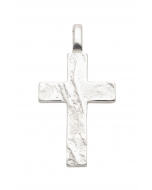 54.95 Anhänger Kreuz Kettenanhänger Silber gehämmert massiv 925 Sterlingsilb 904-AN120245-AN20125 Sonstige Anhänger aus Silber