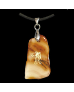 7.95 Achat-Sternzeichen Jungfrau Anhänger Schmuck Höhe zwischen 3,5 und 5cm 909-HA06 Sternzeichen Anhänger