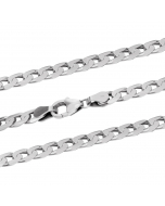 Silberkette Panzerkette Halskette Breite 5,0 mm echt massiv 925 Silber