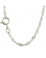 1,8 mm 925 Sterlingsilber massive Silberkette Singapurkette  40/42/45/50/55 cm - elegante Silberkette Damen Juwelier Qualität - Made in Germany