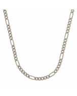 1,9 mm Silber Halskette Figarokette massiv 925 Sterlingsilber hochwertige Silberkette - Länge nach Wahl
