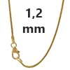 Schlangenkette rund 585 - 14 Karat Gold 1,2 mm