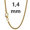 Schlangenkette rund 585 - 14 Karat Gold 1,4 mm