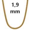 Schlangenkette rund 585 - 14 Karat Gold 1,9 mm